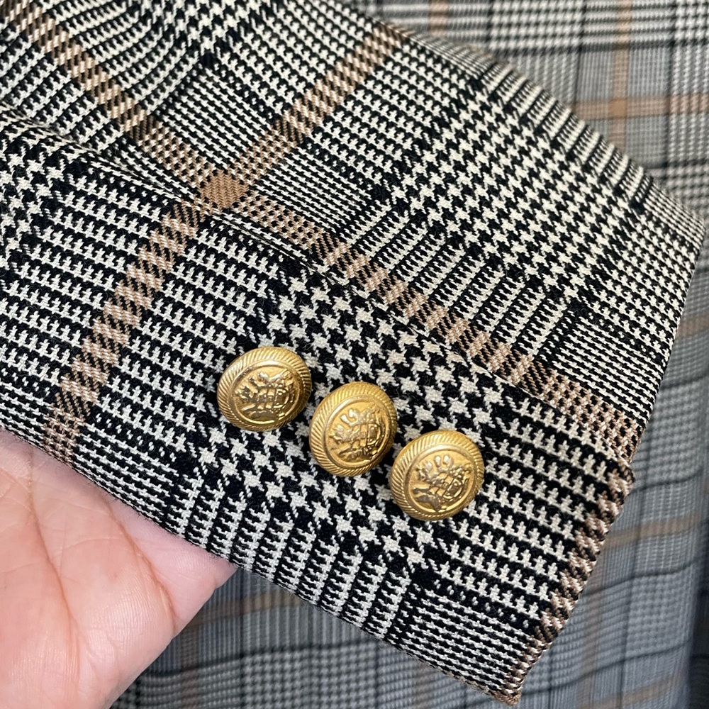 PENDLETON Vintage Double Breasted Plaid Wool Blaz… - image 12